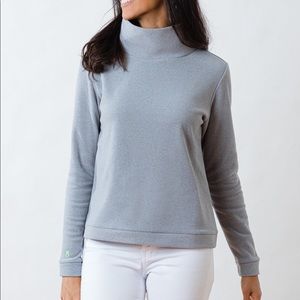 Dudley Stephens Park Slope Fleece Turtleneck Grey size S